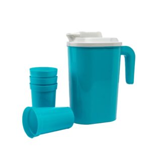 Set de Jarra 2 L + 4 Vasos 10 Oz.