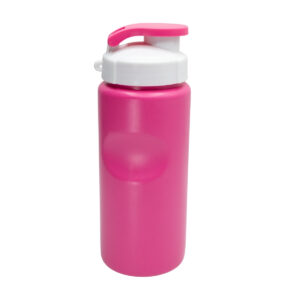 botilito plástico de 600 ml con tapa abatible en colores surtidos diseño compacto y alargado
