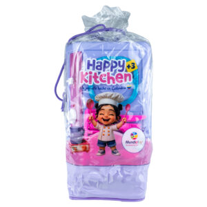 Set de cocina infantil Happy Kitchen Tula con utensilios, vajilla y tetera de plástico resistente.