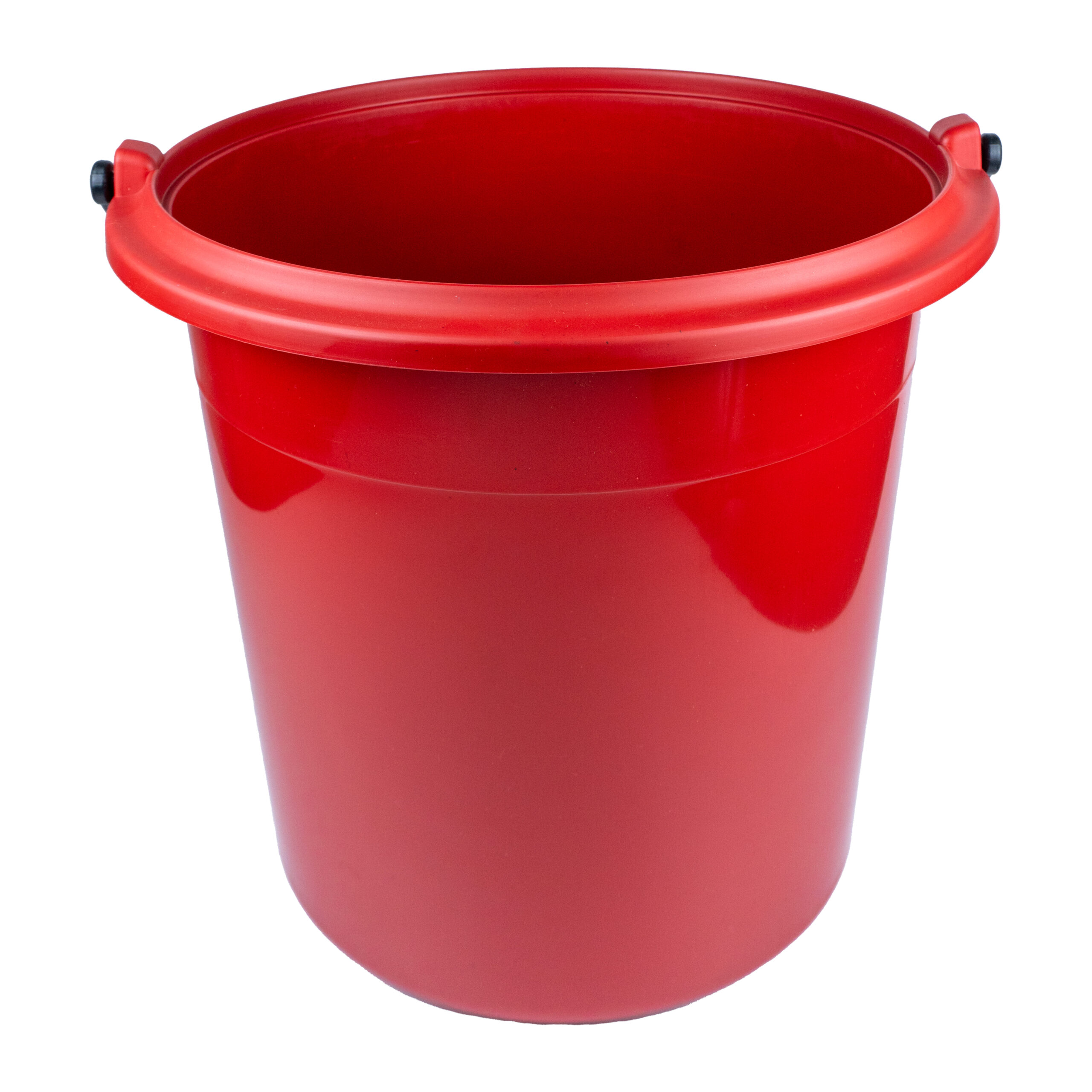 Balde Mundiplas 15 L sin tapa. Plástico resistente, asa ergonómica y fácil limpieza. Disponible en gris, rojo, verde y azul. Ideal para uso doméstico e industrial.