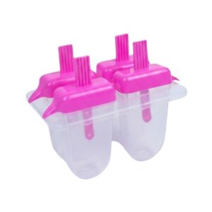 molde para paletas con base y tapas color rosa para hacer helados caseros