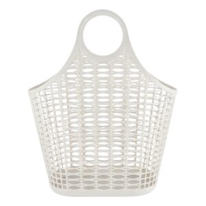 Bolso tipo canasta de mercado con diseño abierto y asas integradas para compras reutilizables