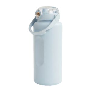 Termo de 2 litros con asa integrada y diseño alargado para transporte de bebidas